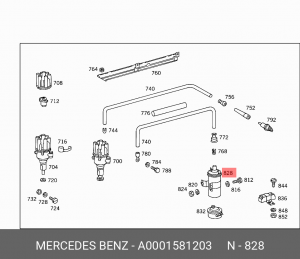Катушка зажигания A0001581203 MERCEDES BENZ