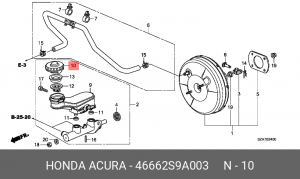 Крышка бачка тормозной жидкости 46662S9A003 HONDA