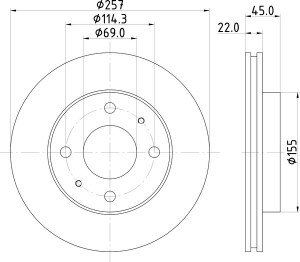 Тормозной диск MDC798 MINTEX
