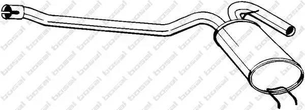 Средний глушитель выхлопных газов 200227 BOSAL