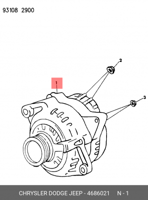 Генератор 468 6021 CHRYSLER