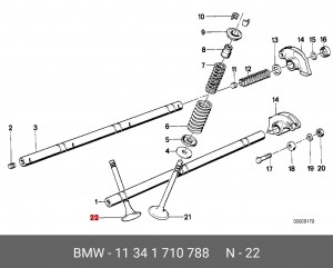 Клапан выпускной 11 34 1 710 788 BMW