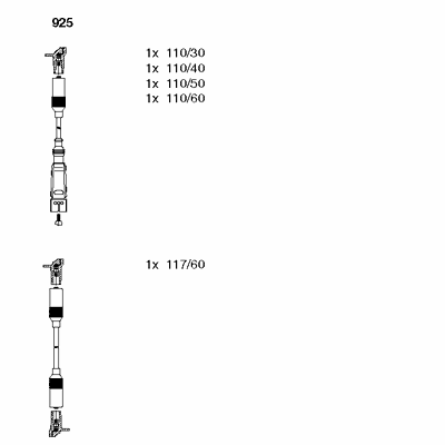 Ккомплект проводов зажигания 925 BREMI