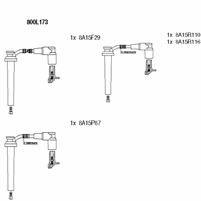 Ккомплект проводов зажигания 800L173 BREMI