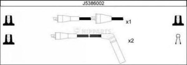 Ккомплект проводов зажигания J5386002 H B JAKOPARTS NIPPARTS