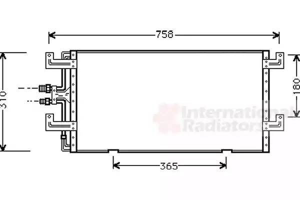 Конденсатор, кондиционер 58005145 VAN WEZEL