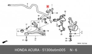 Втулка стабилизатора 51306S6M005 HONDA