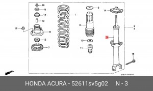Амортизатор 52611SV5G02 HONDA