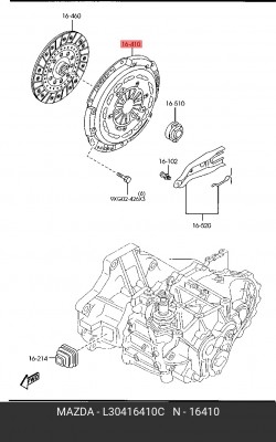 Корзина сцепления L304-16-410C MAZDA