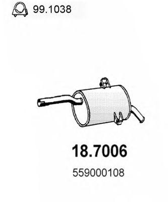Глушитель выхлопных газов конечный 187006 ASSO