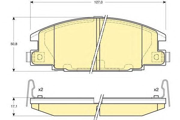 Комплект тормозных колодок, диско 6131619 GIRLING