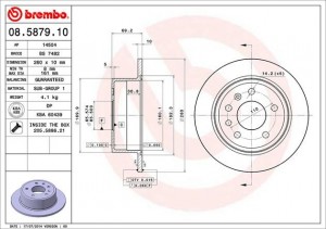 Тормозной диск 08.5879.10 BREMBO