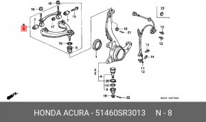 Рычаг независимой подвески колеса, подвеска колеса 51460SR3013 HONDA