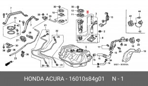 Фильтр топливный 16010S84G01 HONDA