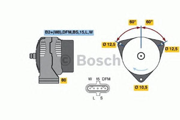 Генератор 0124655042 BOSCH