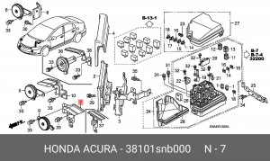 Кронштейн крепления сигнала звукового 38101SNB000 HONDA