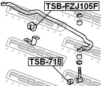 Втулка стабилизатора TSB-FZJ105F FEBEST