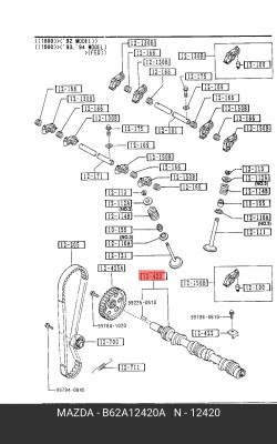 Распредвал B62A12420A MAZDA