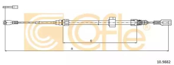 Трос ручного тормоза 10.9882 COFLE