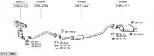Выпускной трубопровод 980277 BOSAL