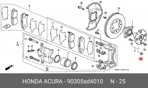Подшипник ступицы колеса 90305SD4010 HONDA