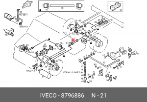 Тормозной шланг 8796886 IVECO