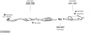 Глушитель выхлопных газов конечный 115307 BOSAL