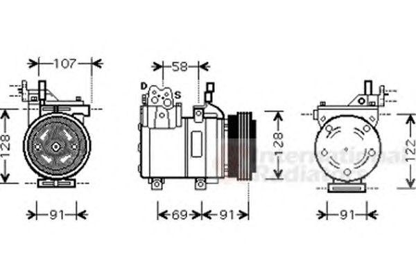 Компрессор, кондиционер 8200K161 VAN WEZEL