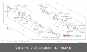 Пыльник ШРУСа 28497-AG000 SUBARU