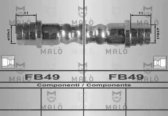 Тормозной шланг 80173 MALO