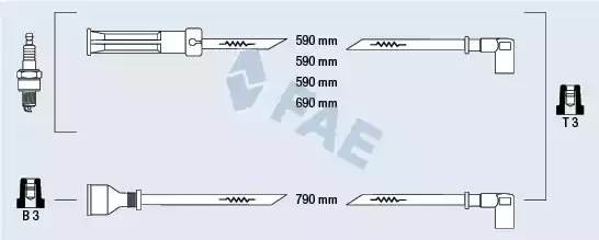 Ккомплект проводов зажигания 85410 FAE