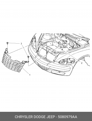 Решетка радиатора 5080 979AA CHRYSLER