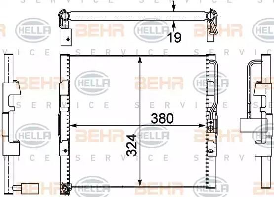 Конденсатор, кондиционер 8FC351303711 HELLA