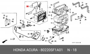 Расширительный клапан, кондиционер 80220SF1A01 HONDA