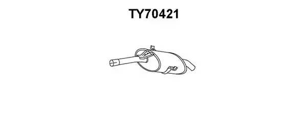 Глушитель выхлопных газов конечный TY70421 VENEPORTE