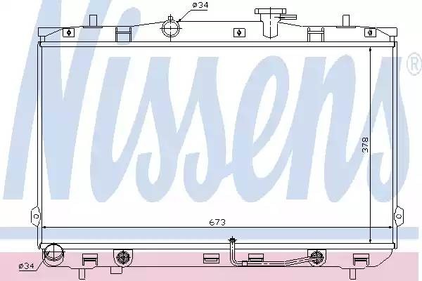 Радиатор, охлаждение двигател 67025 NISSENS
