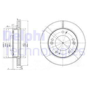 Тормозной диск BG3226 DELPHI