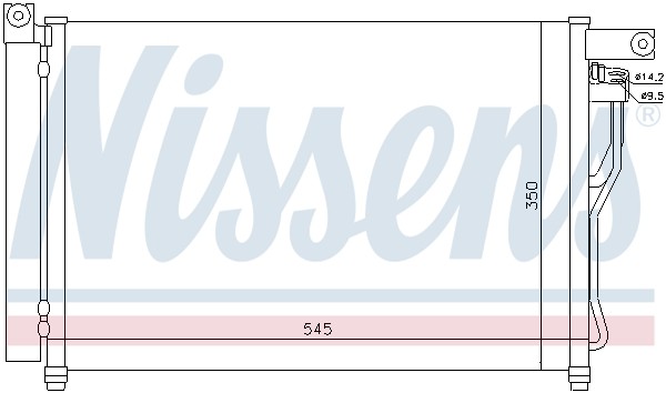 Конденсатор, кондиционер 94895 NISSENS