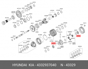 Подшипник КПП 4332937040 HYUNDAI KIA