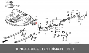 Топливный бак 17500SH4A39 HONDA