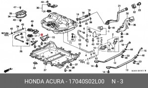 Фильтр, подъема топлива 17040-S02-L00 HONDA