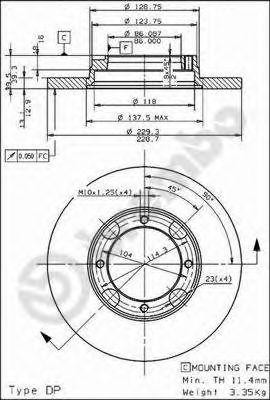 Тормозной диск 08.4974.10 BREMBO