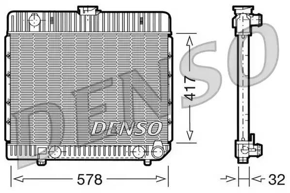 Радиатор, охлаждение двигател DRM17024 DENSO