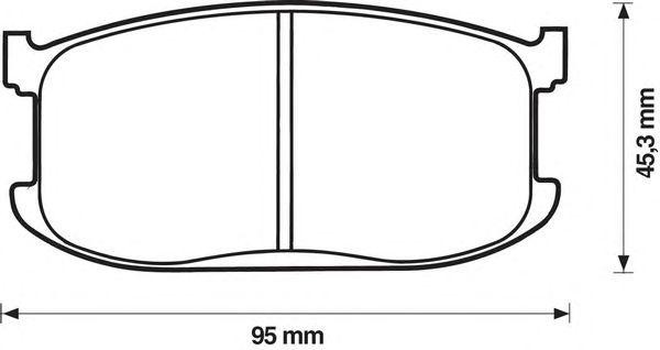 Комплект тормозных колодок, диско 572149B BENDIX JURID