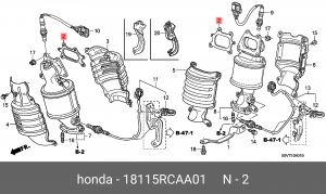 Прокладка, выпускной трубопровод 18115RCAA01 HONDA