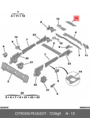 Деталь 7238.G9 CITROEN PEUGEOT