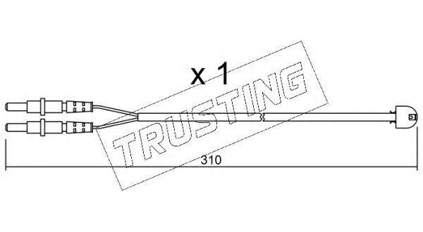 Сигнализатор, износ тормозных колодок SU.242 TRUSTING