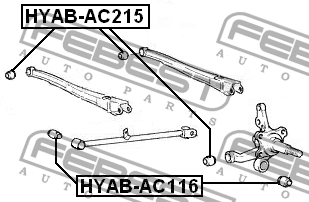 Сайлентблок HYAB-AC215 FEBEST