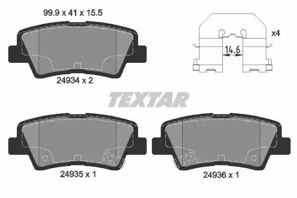 Колодки тормозные дисковые 2493401 TEXTAR