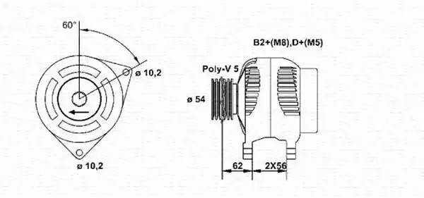 Генератор 943355047010 MAGNETI MARELLI